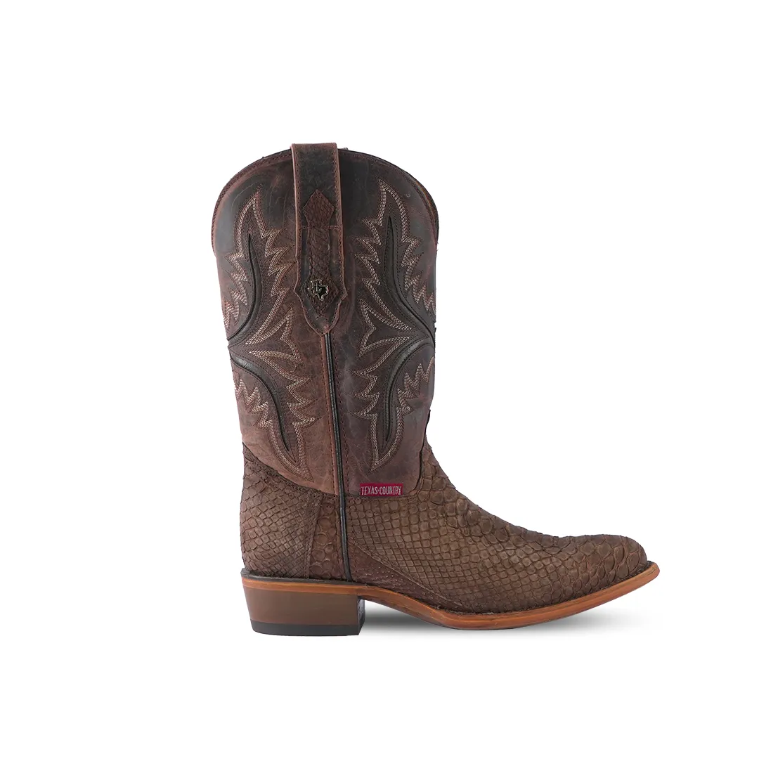 Texas Country Exotic Boot Python Tamarindo Round Toe PN240