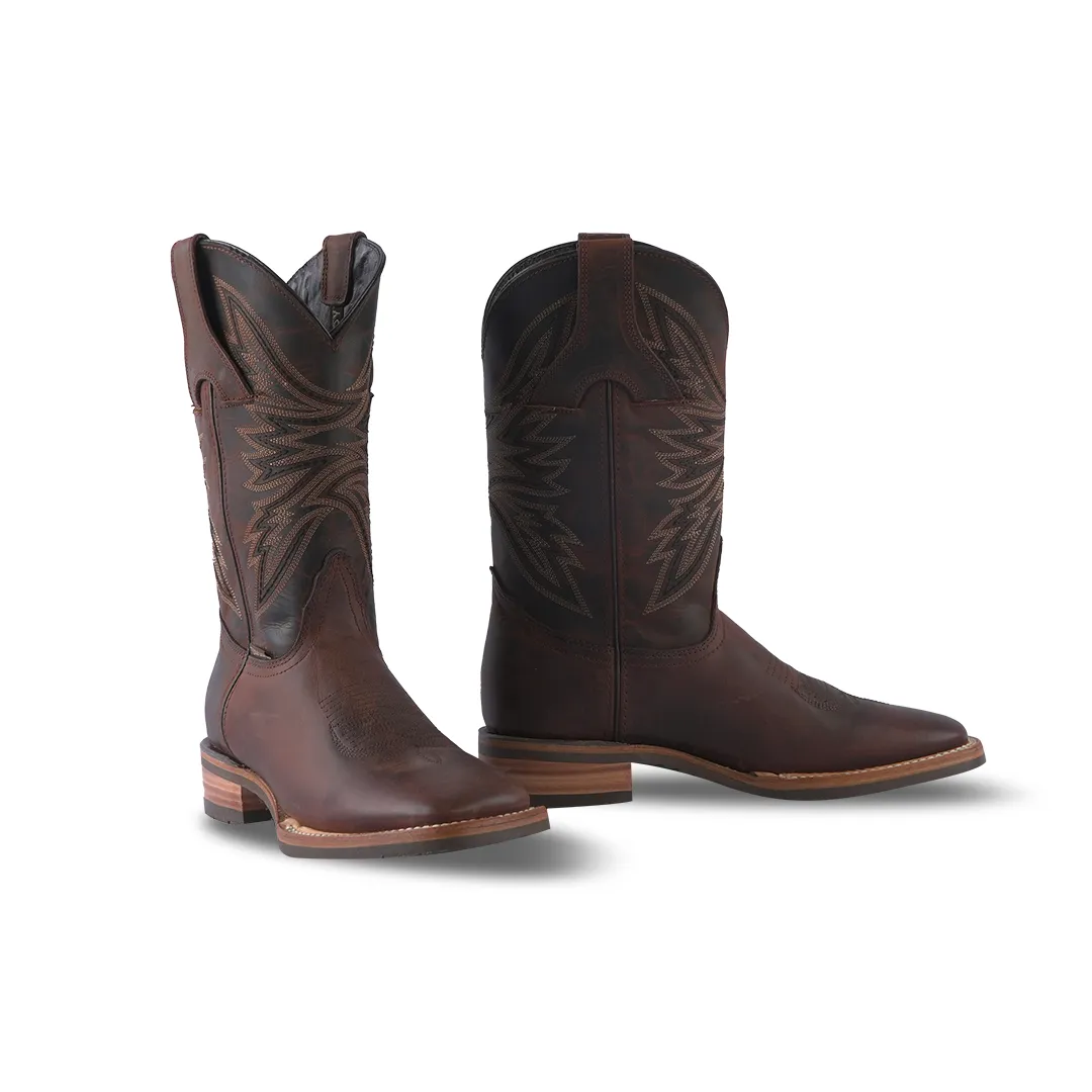 Texas Country Western Boot Azkar Moka Square Toe E648