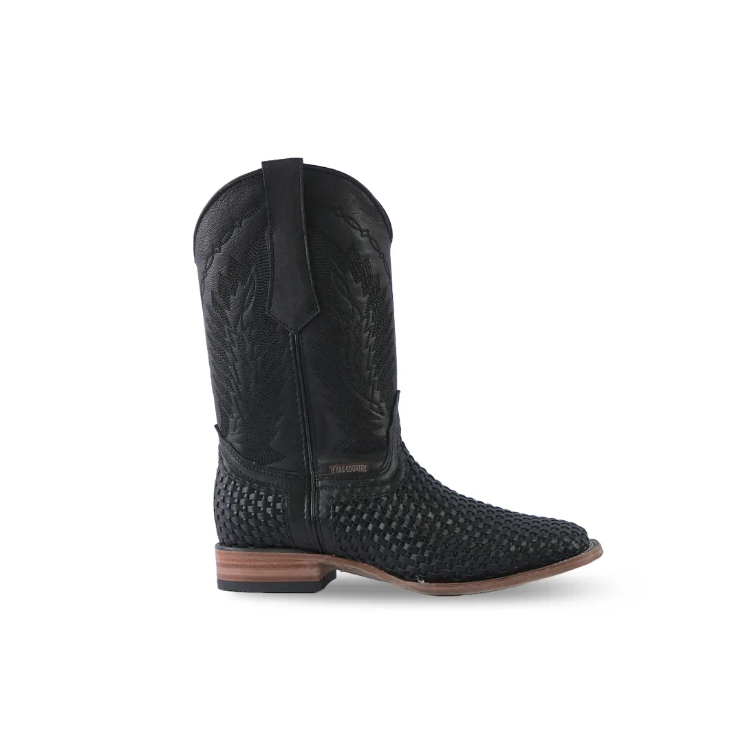 Texas Country Western Boot Mestizo Black E676