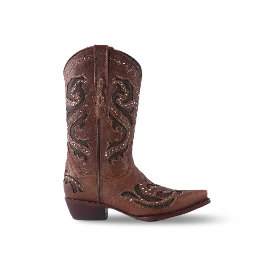 Texas Country Womens Western Boot Cater Tabac E723