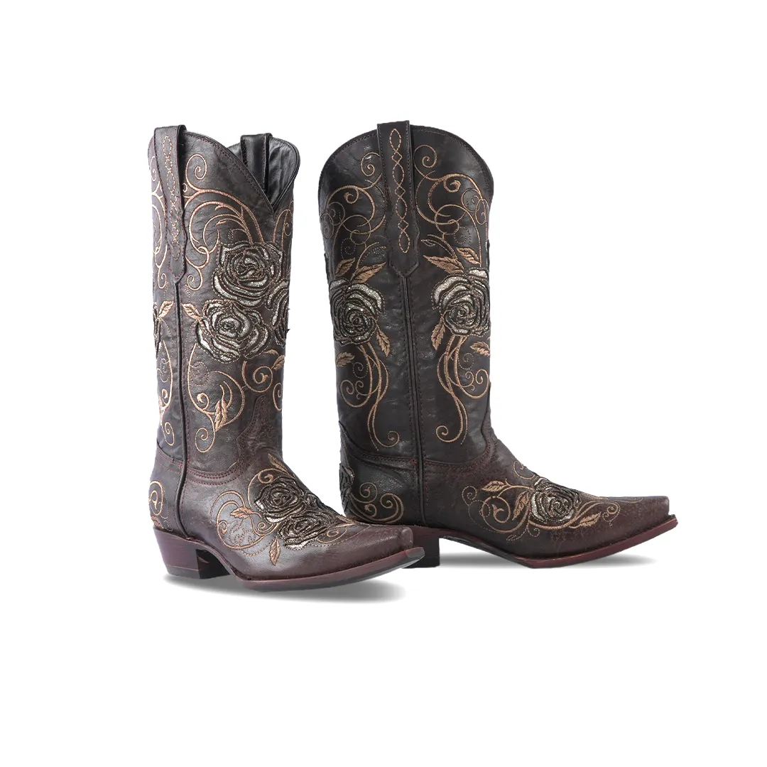 Texas Country Women's Western Boot Oklahoma Choco Snip Toe E352