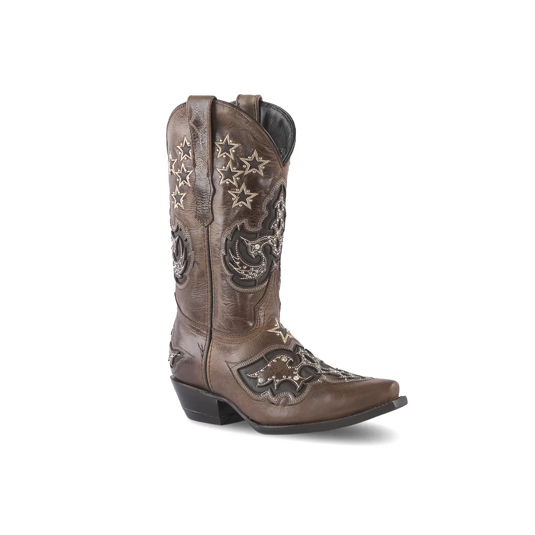 Texas Country Womens Western Boot Savat Chantal Retro Toe E774