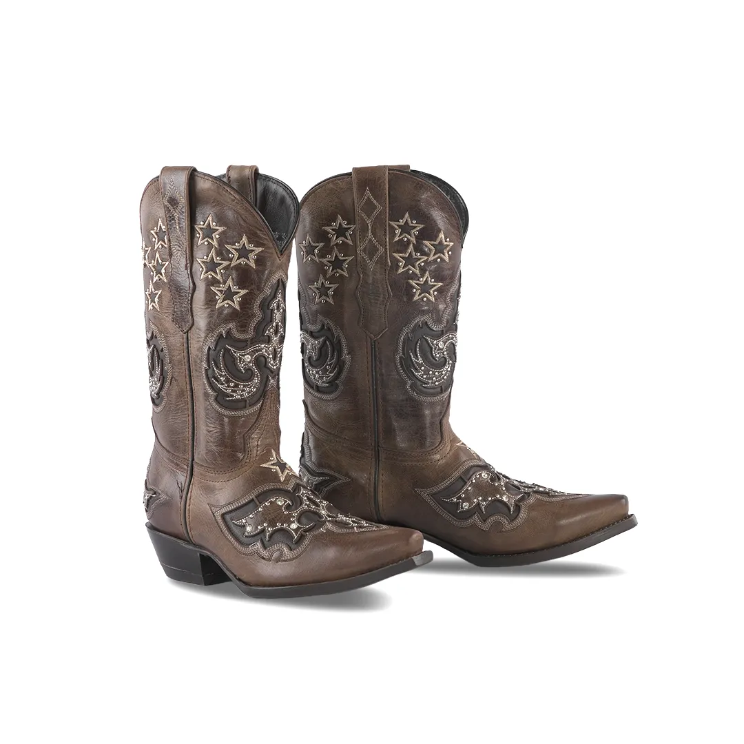 Texas Country Womens Western Boot Savat Chantal Retro Toe E774