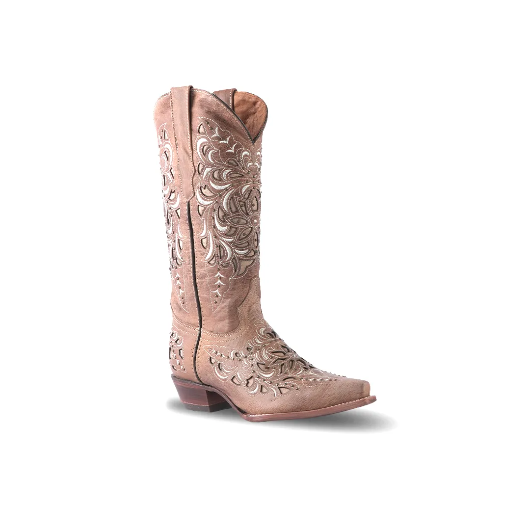 Texas Country Womens Western Boot Sierra Paja Retro Toe E353