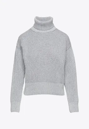 Turtleneck Rib Knit Sweater