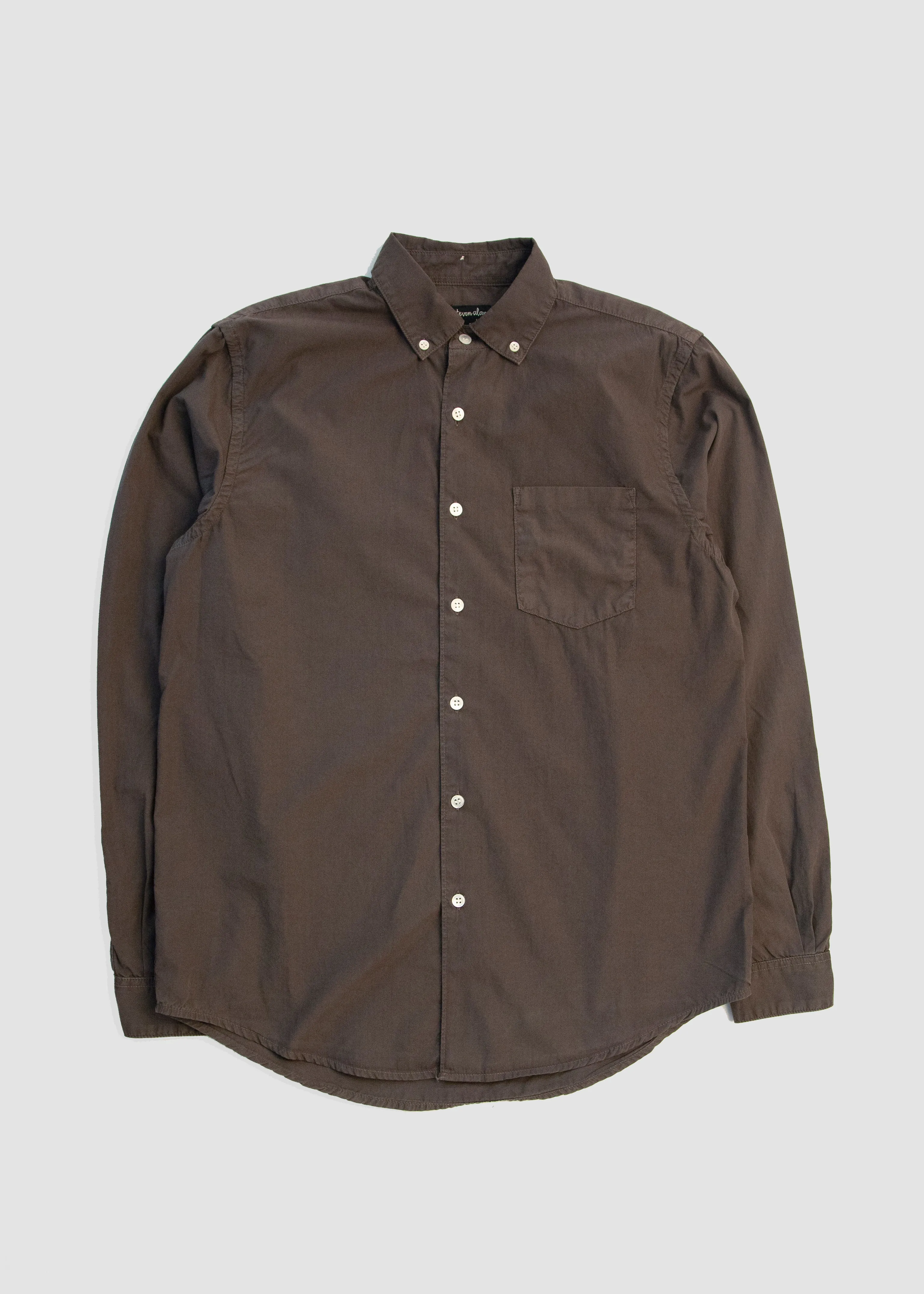 Washed Poplin Shirt, Coffee