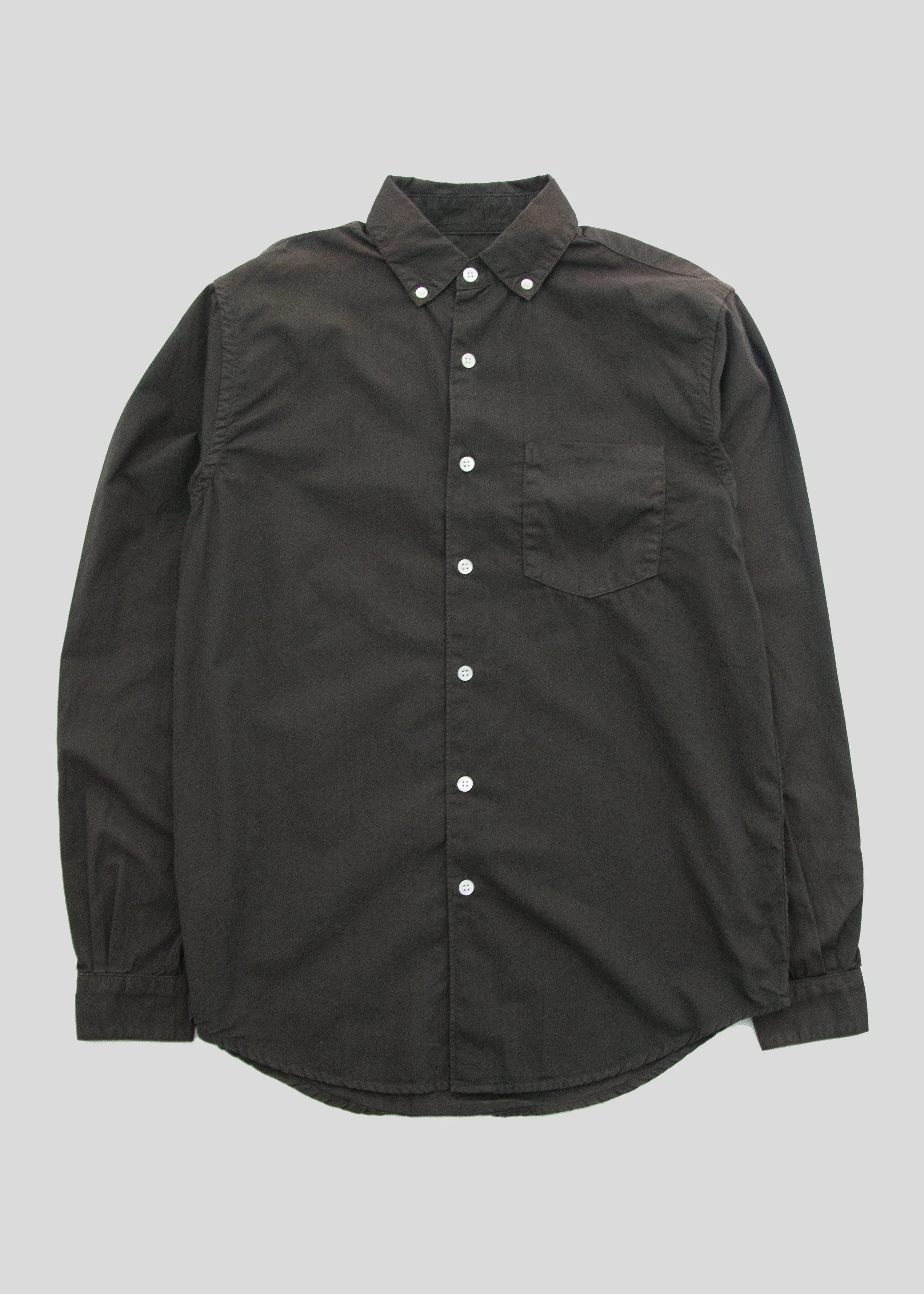 Washed Poplin Shirt, Washed Black