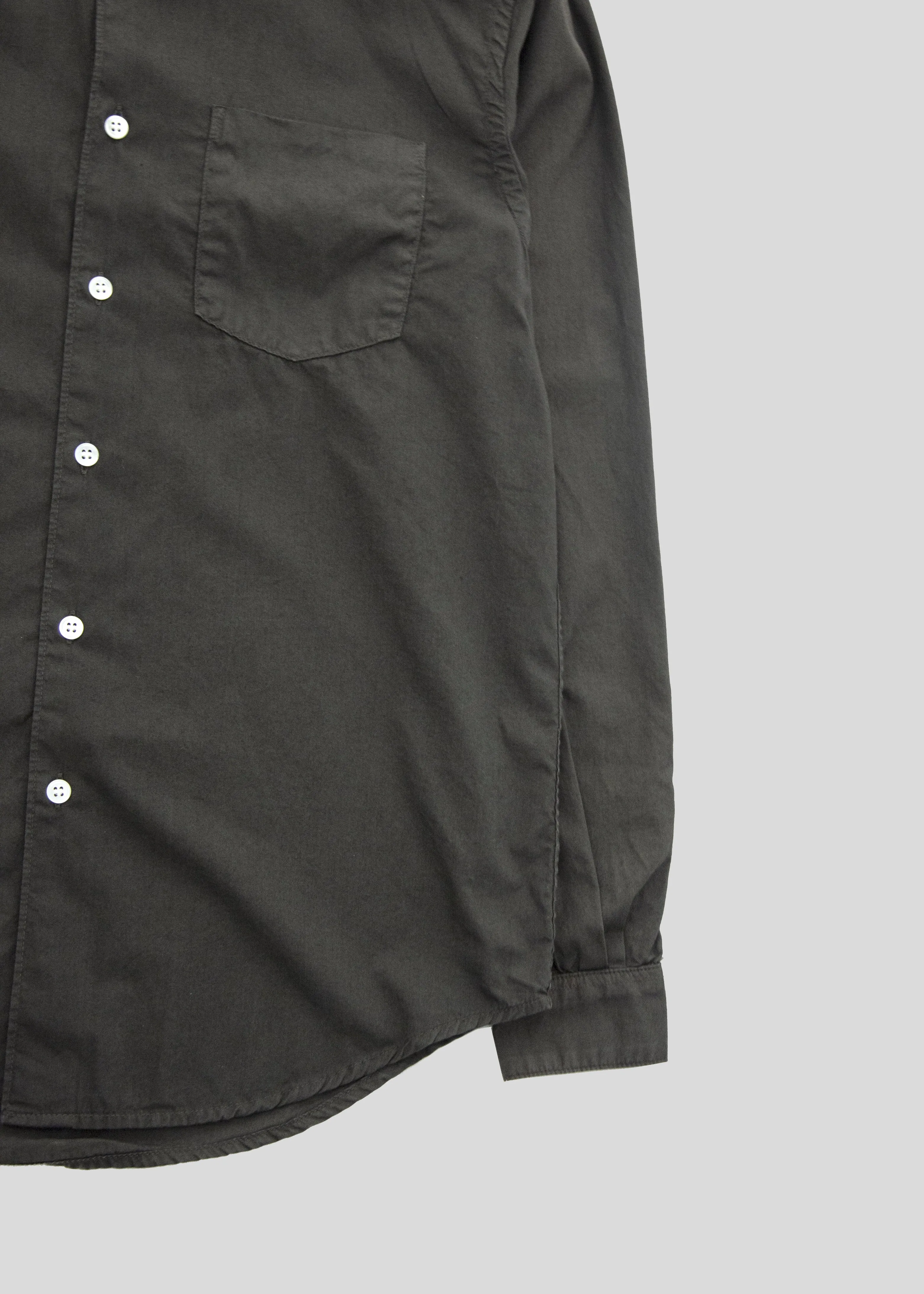 Washed Poplin Shirt, Washed Black