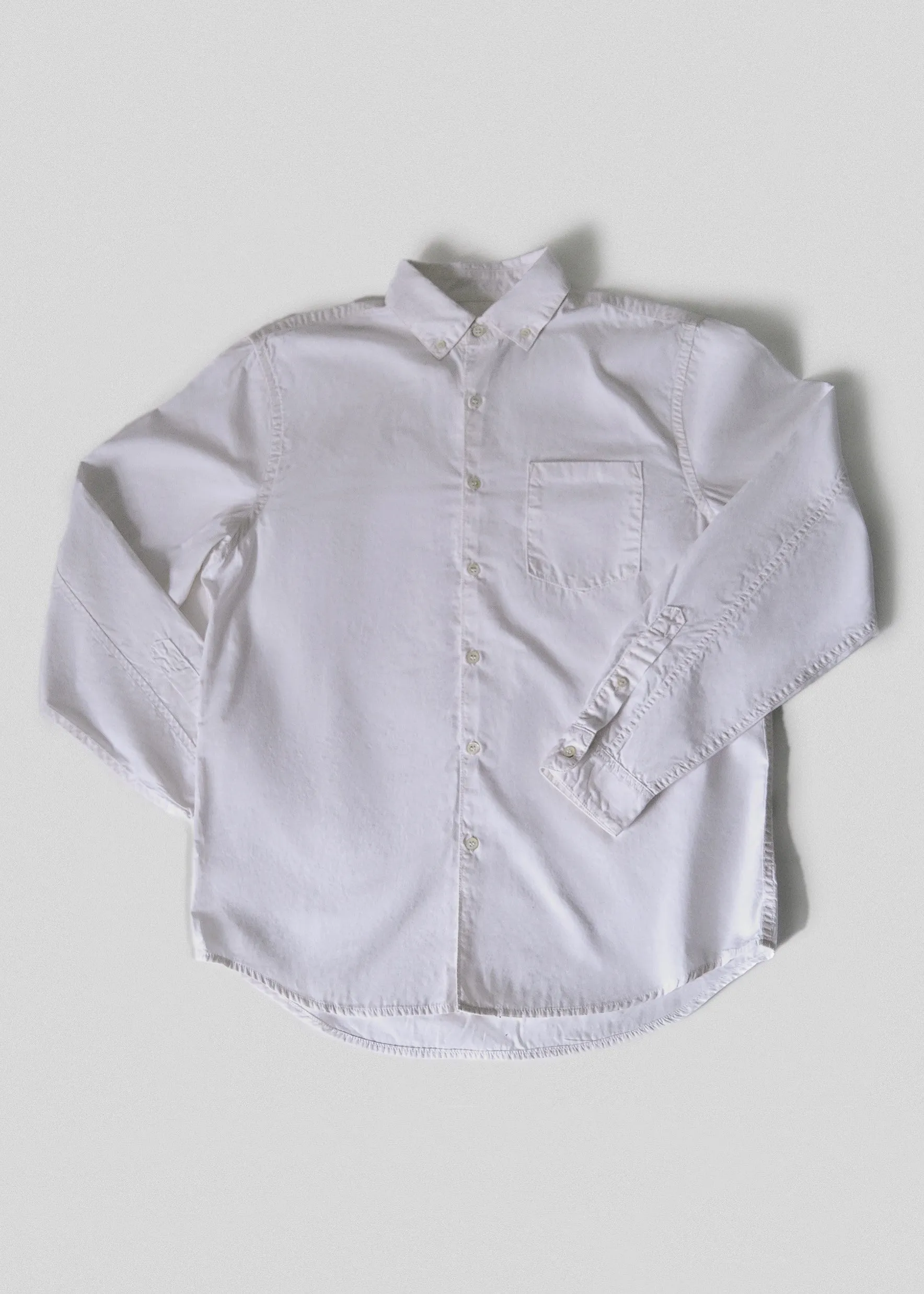 Washed Poplin Shirt, White