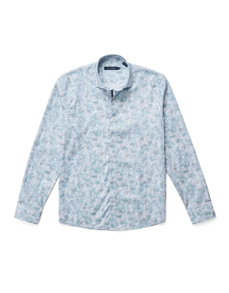 WATERCOLOUR ROSES LONG SLEEVE SHIRT