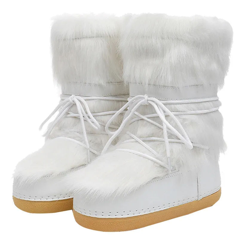 Winter Space Boots Furry Moon Boot Snow Boots