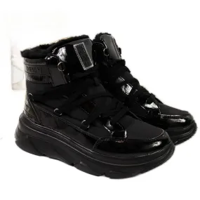 Women's black platform snow boots Big Star II274311