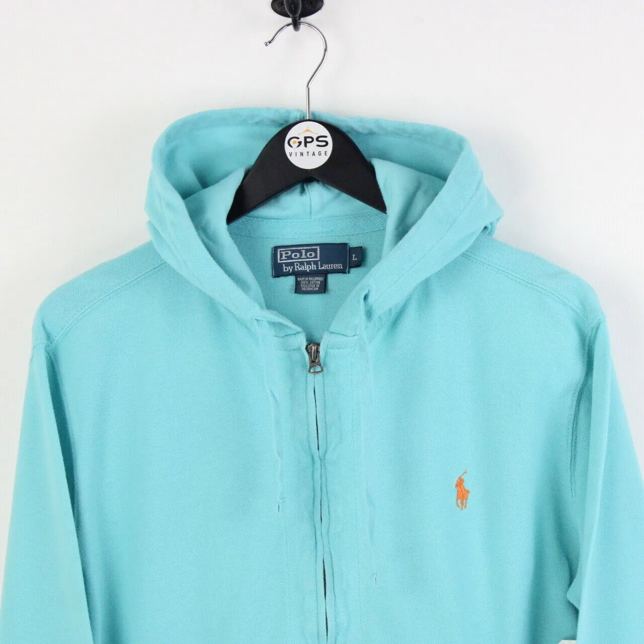 Womens RALPH LAUREN Hoodie Blue | Large