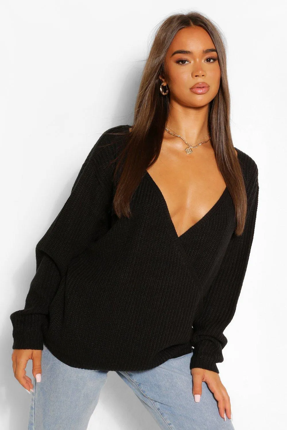 Wrap Front Ballet Sweater