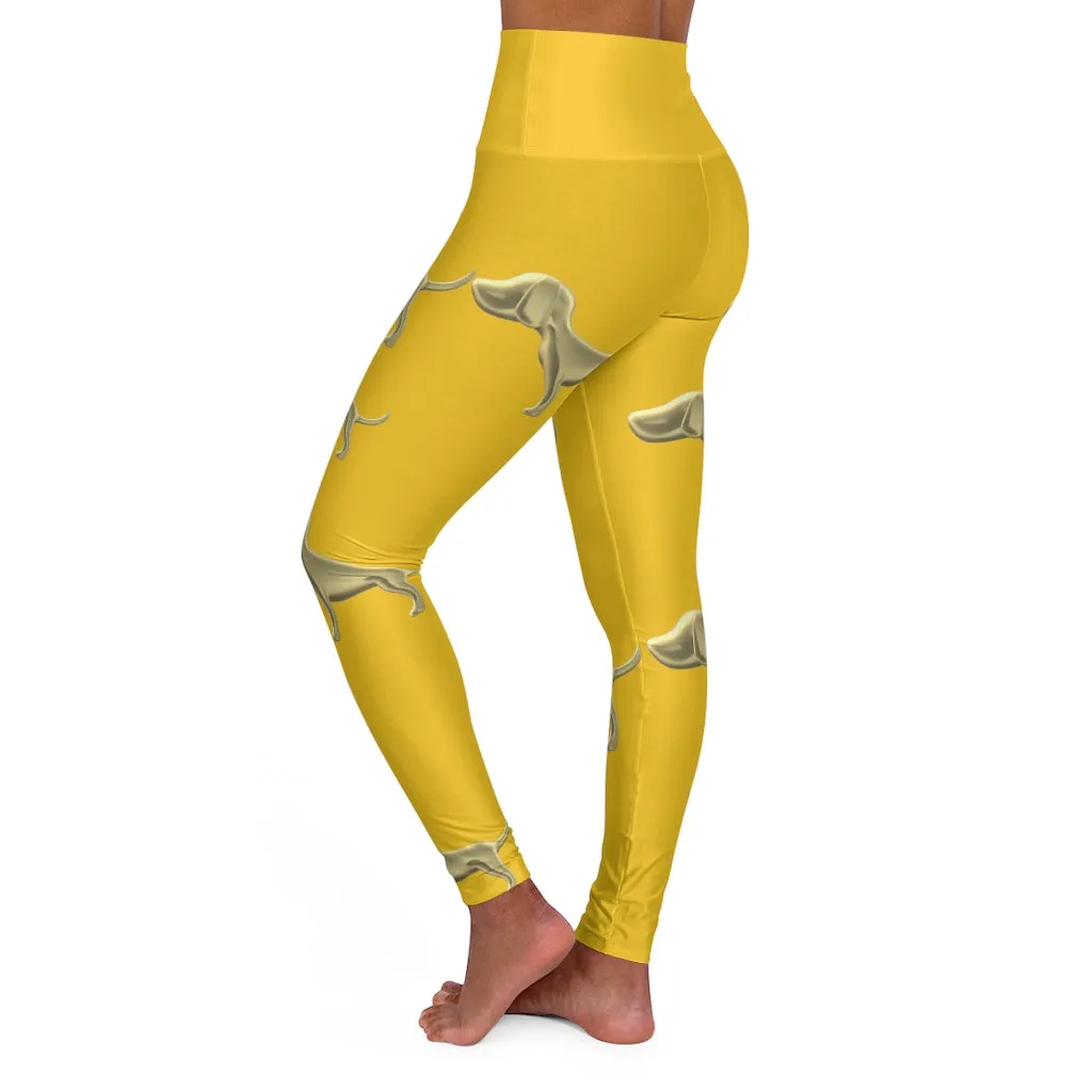 Yoga Leggings gold dog