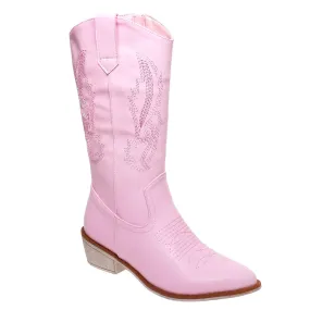 Youth Wilder Pink Western Boot